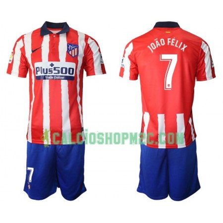 Atlético Madrid Joao Felix 7 Bambino Maglia Prima 2020/2021 Manica Corta (+ Pantaloncini)